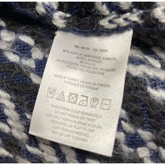 Anthropologie Sleeping On Snow Poncho Sweater With Pockets Fringe Hem - Picture 6 of 10